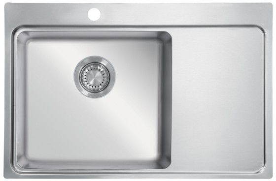 StrongSinks S3 Sink Nida 787, 787 x 520 mm stainl.steel, hand drain on the right