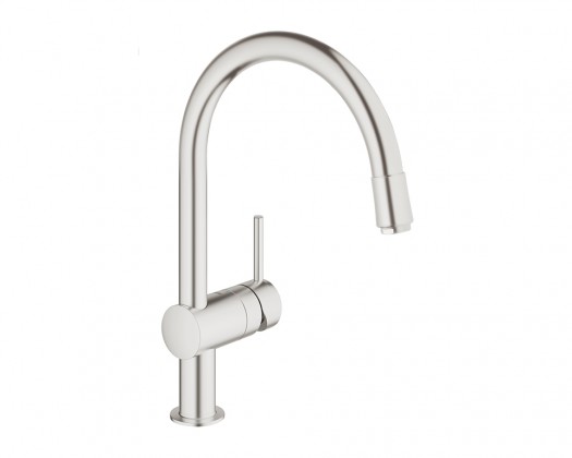 GROHE 32918DC0 Tap Minta C-spout with pull-out aerator supersteel