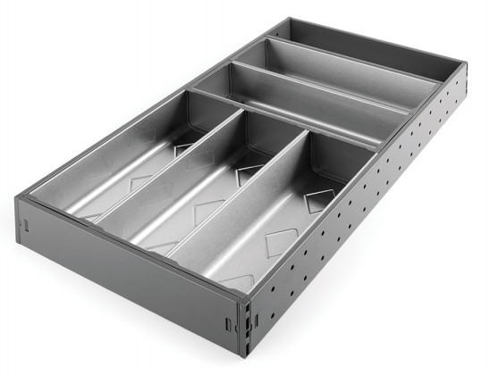 StrongMax cutlery tray complete set H=550, W=276mm gray, 5 cups included