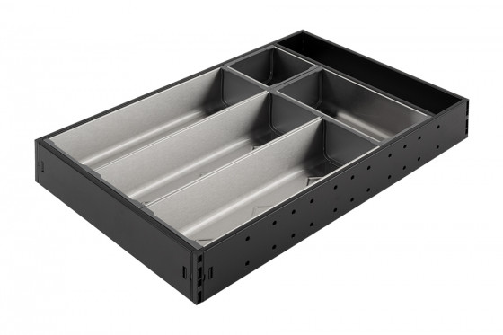 StrongMax cutlery tray complete set H=450, W=276mm black, cups included 3+2