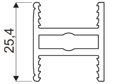 SEVROLL 05926 GM 18 connecting strip H25 3m black mat