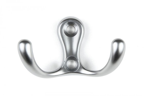TULIP hook Livorno satin chrome + screws