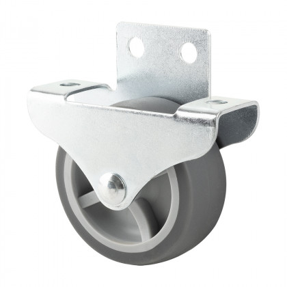 StrongCastors Fixed castor with lateral attachment 50 mm, softened tread