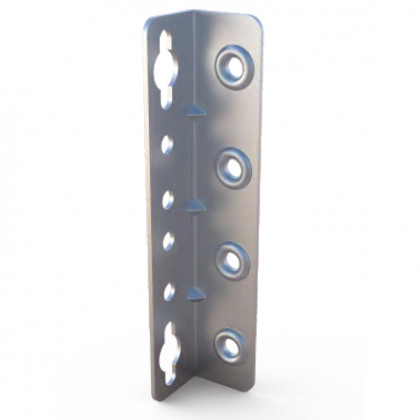 Bed connecting fittings 128x25x25x1.5mm