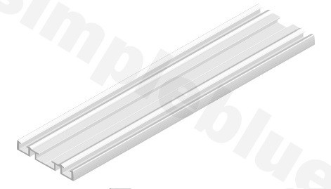 SEVROLL 04496 Blue-V bottom line 2m silver