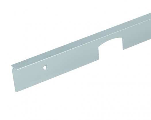 Connecting strip corner/extension for worktop 38 "0" radius stainless steel L/P