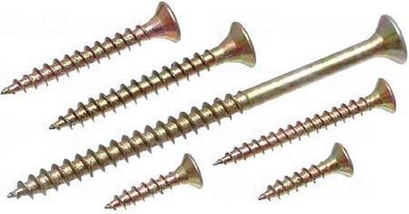 Screw PZ 3x30/18 countersunk head zinc yellow PZ1, partial thread