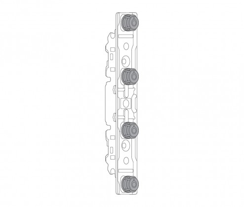 BLUM 20S42T1 front fitting for thin materials Aventos HK(top), HL, HS, Expando T