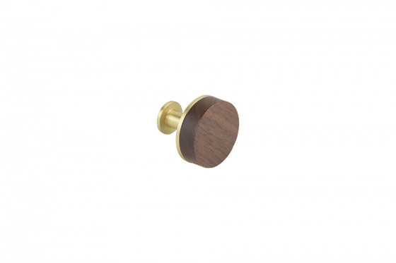 TULIP Knob Mewo walnut/gold matt