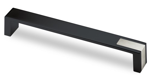 HETTICH 9207481 handle INTRA 204/192 mm black matt/Stainless steel imitation