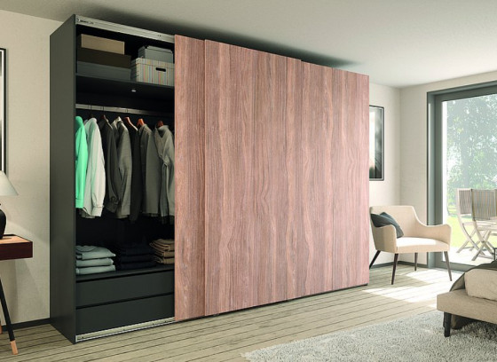 K-HETTICH TopLine L,3 doors,C+O damping,anti-collision,4000mm,10-16mm,20 kg