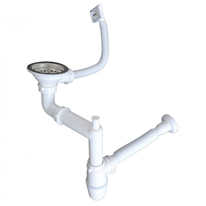 StrongSinks S3 Siphon to save space for stainless steel sink