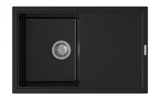 StrongSinks S3 Sink granite Labe 780, dim. 780x500 mm, with draining board,black
