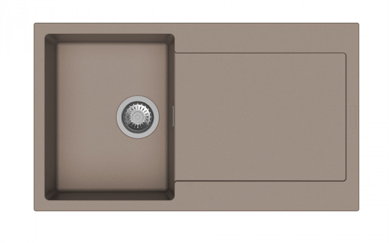 StrongSinks S3 Sink granite ZALA 860, dim.860x500 mm, with draining board, brown
