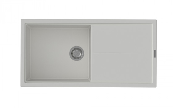 StrongSinks S3 Sink granite Labe 1000, dim.1000x500 mm,with draining board,white