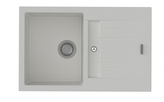 StrongSinks S3 Sink granite Vardar 780, 780x500 mm, with drain and tray, white