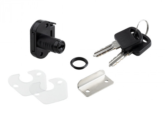 StrongLocks Drawer lock mini, black, various combinations + metal counter