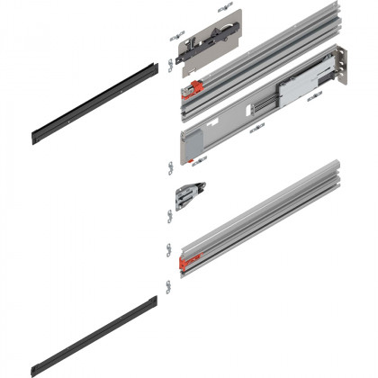 BLUM 801P600E.R2 Revego Uno pocket rail guide, 600 mm, right