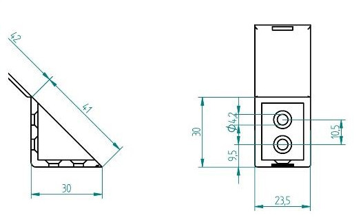 STRONG connecting angle plastic large gray (04)