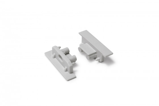 StrongLumio end parts for the Groove 10 bar, straight grey (pair)