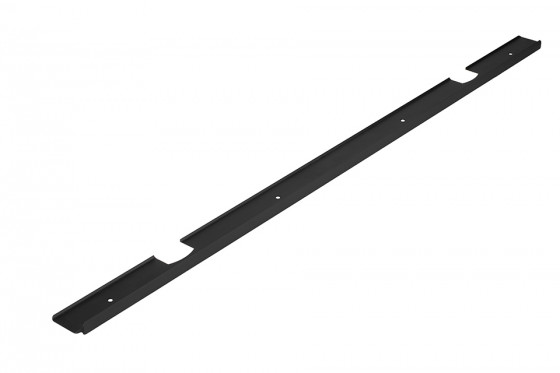 Corner connecting strip for worktop 38mm length 900mm L/R black mat