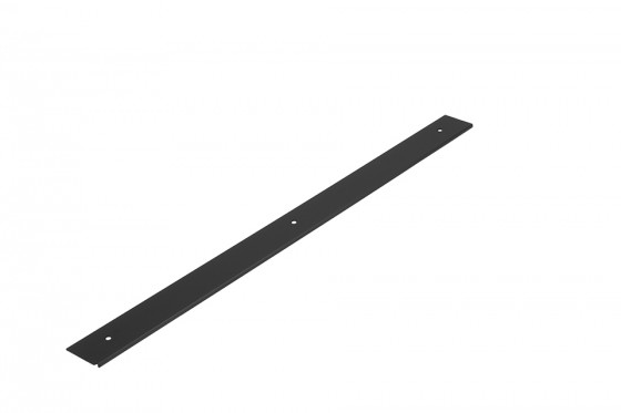 End strip for worktop 38mm "0" radius left black matt