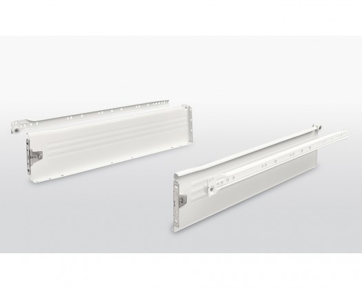 FGV slide with side panel H117/500 mm white