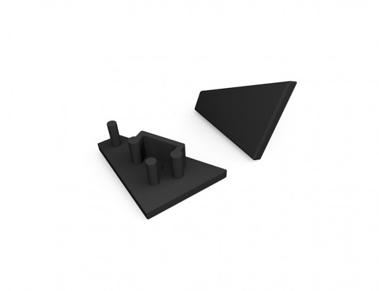 StrongLumio end caps for profile Corner 10 gen2, black, (pair)