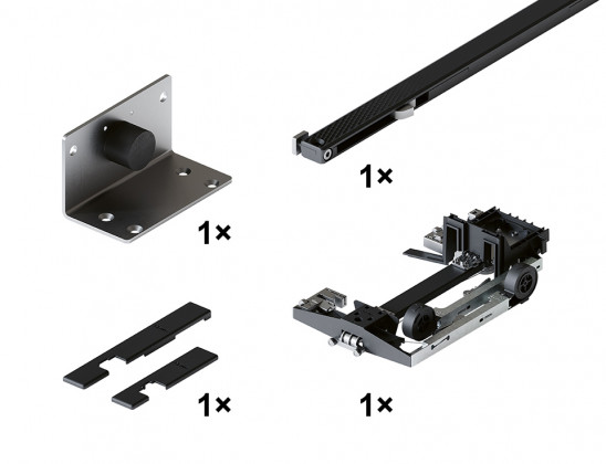 HAWA 31001 Concepta III 25/35  Pull, slide-in set, right