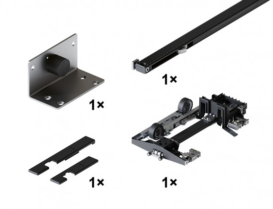 HAWA 31000 Concepta III 25/35 Pull, slide-in set, left