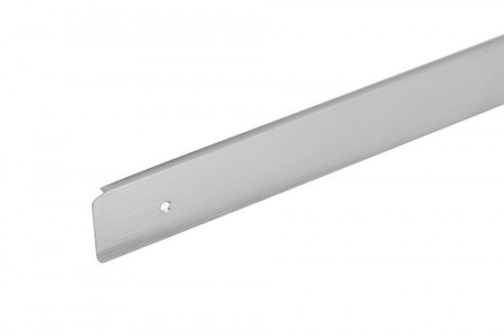 End strip for worktop 38 stainless steel right