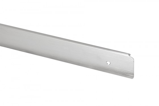 Finishing bar for worktop 38 stainless steel left