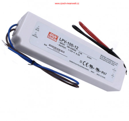 Power supply MEAN WELL LPV-100-12, 12V, 100W, IP67