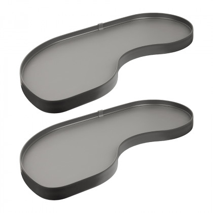 VIBO Fly Moon Laminate shelf 400mm dark gray right