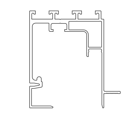 TERNO Solo Vetro Light upper line 2250/A silver anodized 6m TERNO Solo Vetro Light upper line 2250/A silver anodized 6m