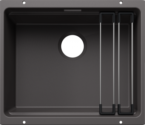 BLANCO 527758 Sink ETAGON 500-U gray rock without drain set Silgranit