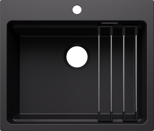 BLANCO 527746 Sink ETAGON 6 black without Silgranit drain set