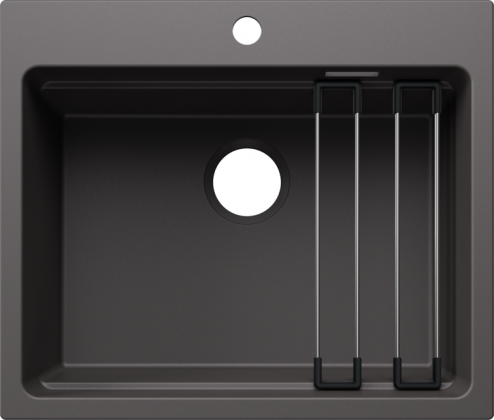 BLANCO 527750 Sink ETAGON 6 gray rock without drain set Silgranit