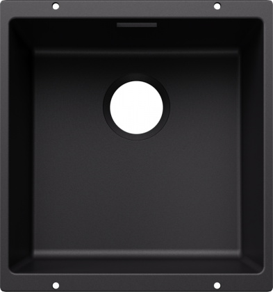BLANCO 527786 Sink SUBLINE 400-U black without drain set Silgranit