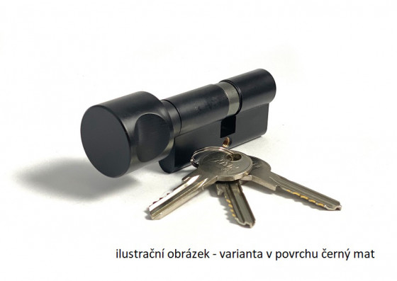 TWIN BEZPEČNOSTNÍ VLOŽKA TWIN STAR 70S s knoflíkem 30/35K/NI (3 PRODL. KLÍČE)