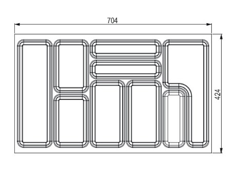 StrongIn Sideboard 704x424 mm for StrongBox titanium