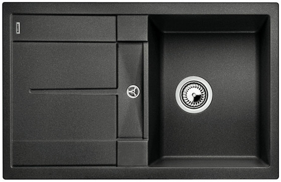 BLANCO Set 09-A 24 525915+519414 METRA 45 S black + MILA chrome