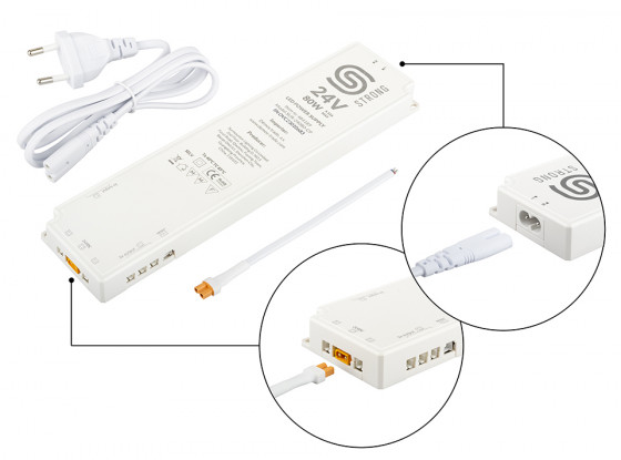 StrongLumio power supply 24 V - 80 W (8x mini connector + 1x 3PIN connector)