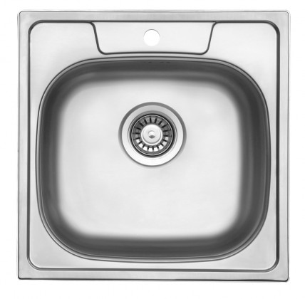 StrongSinks S1 Eco Sink stainless steel satin 488x488, top mounting