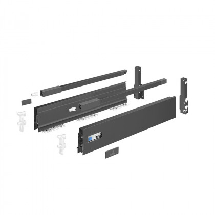 HETTICH 9307214 Atira flexi set complete 520/144 anthracite reling front bracket