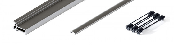HAWA 31519 Folding Concepta III 20, upright set, 1200 - 2200 mm, alum. anodized