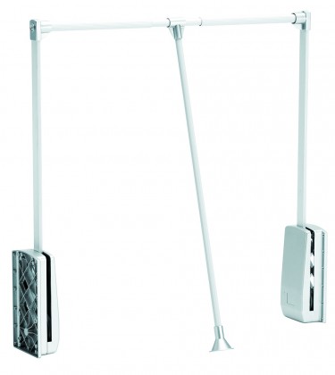 StrongWire Tiltable wardrobe rod 685-940mm white/chrome