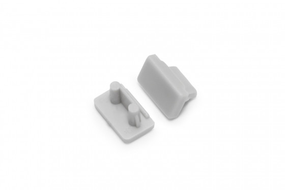 StrongLumio end caps for Slim 8 profile, light gray (pair)