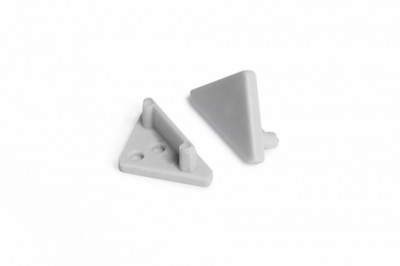 StrongLumio end caps for Cabi profile, grey (pair)