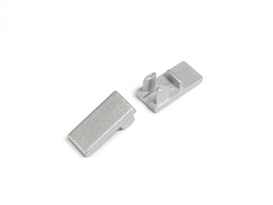 StrongLumio end parts for HI8 profile silver (pair)